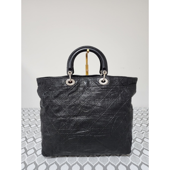 Christian Dior Soft Lambskin Quilted Tote Black - Picture 3 of 11